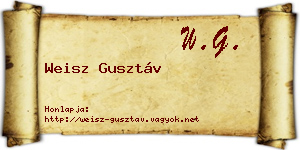 Weisz Gusztáv névjegykártya