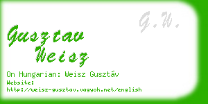 gusztav weisz business card